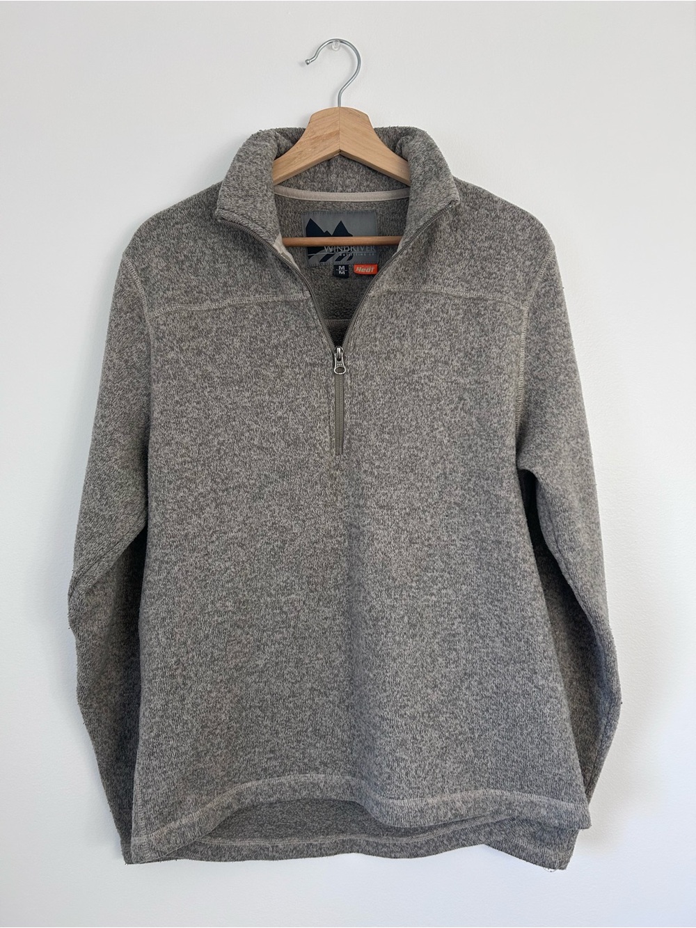 WindRiver T-max Heat Men's Half-Zip Heather Gray Sweater Pullover